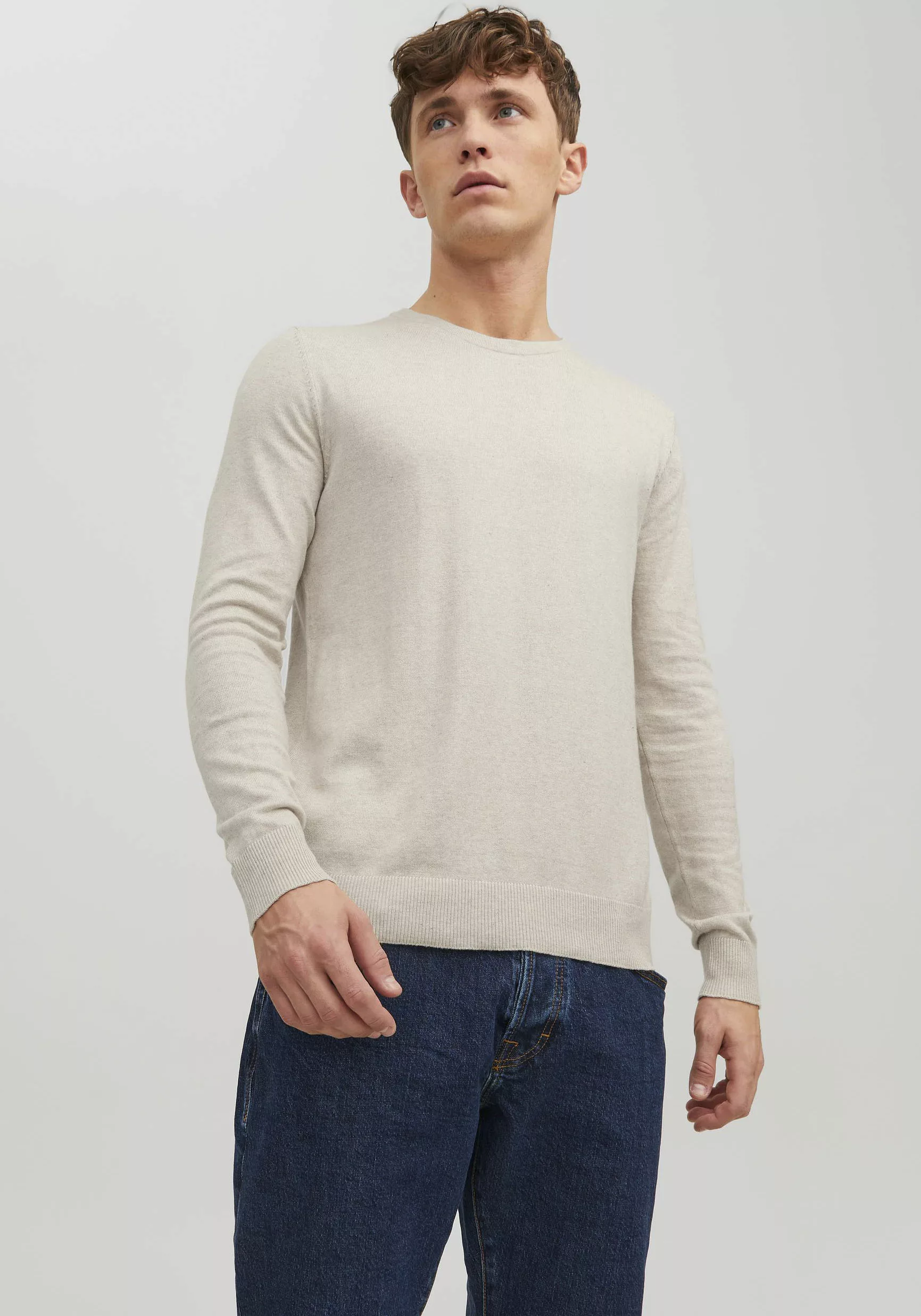 Jack & Jones Herren Rundhals Pullover JJEEMIL günstig online kaufen