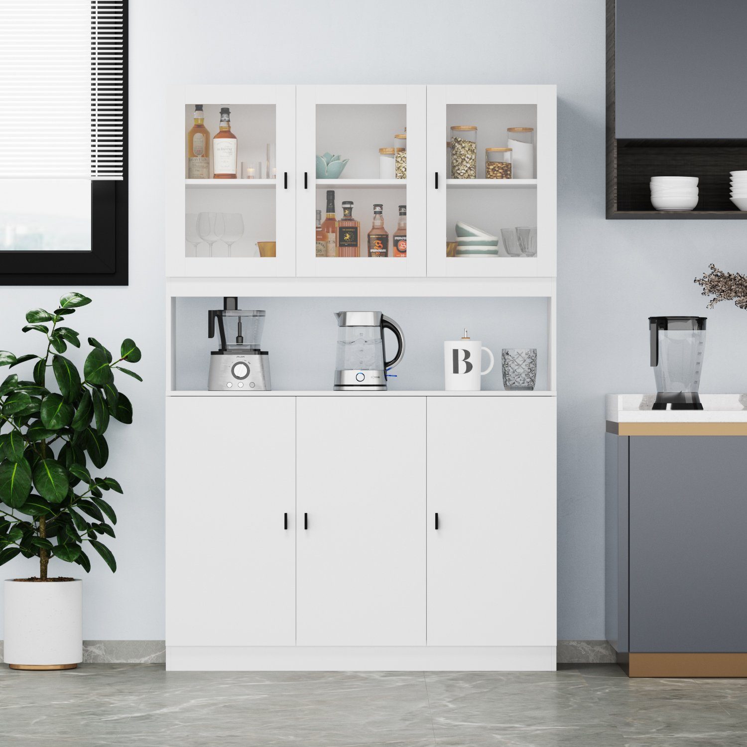 FUFU&GAGA Buffet weiß, Breite 120 cm günstig online kaufen