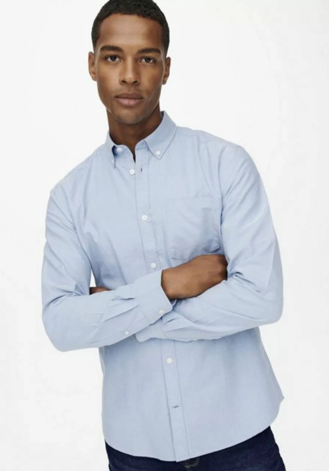 ONLY & SONS Langarmhemd NEIL LIFE ORGANIC OXFORD SHIRT günstig online kaufen