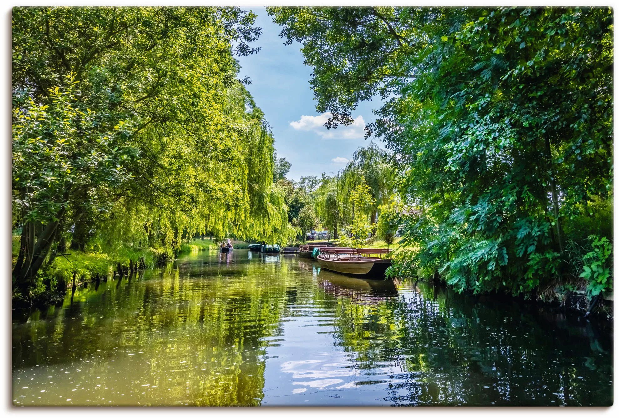 Artland Wandbild "Kahnfahrt durch die Fließe im Spreewald", Gewässer, (1 St günstig online kaufen