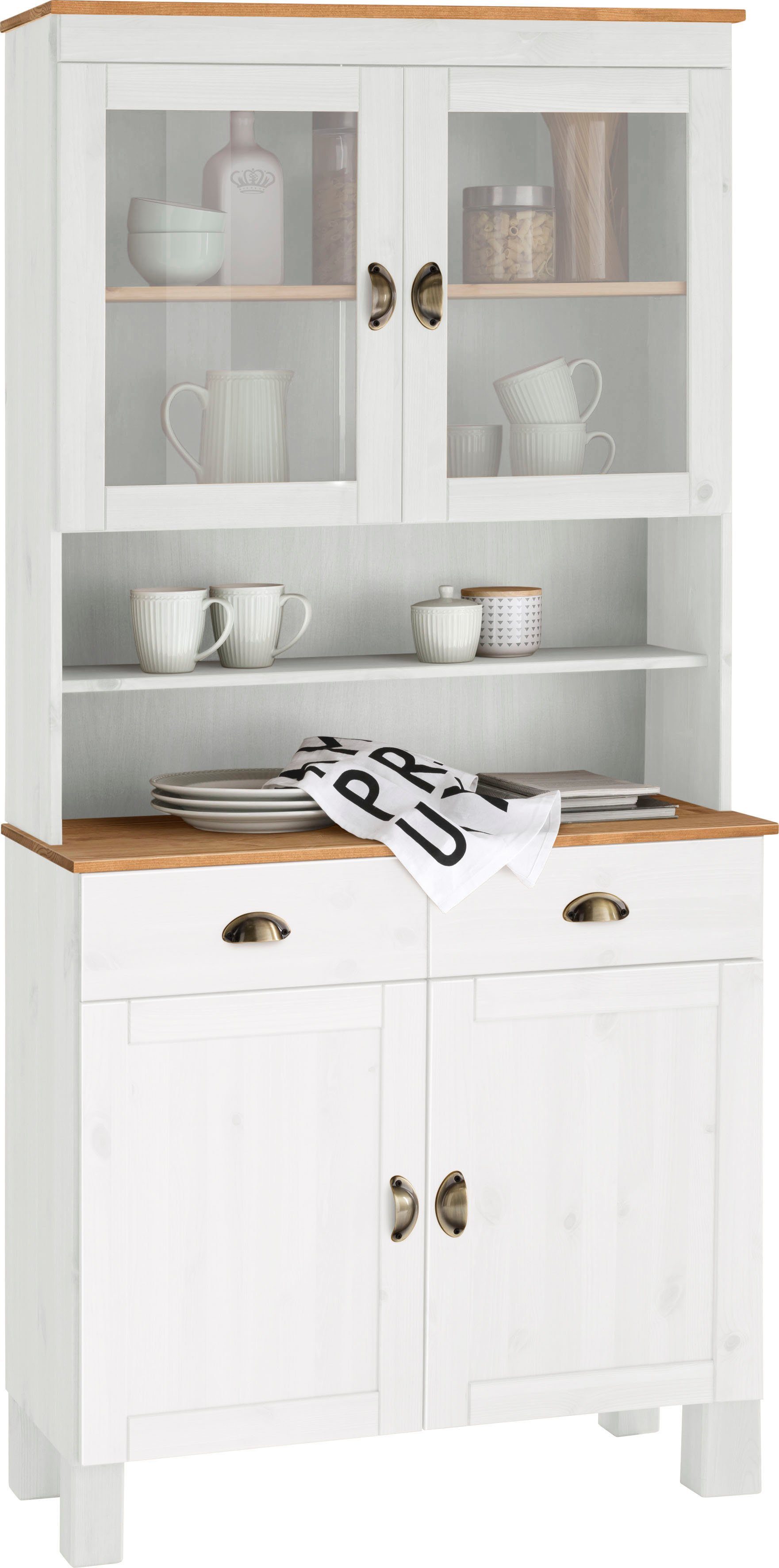 Home affaire Küchenbuffet "Oslo", 85 cm breit, aus massiver Kiefer, mit 2 G günstig online kaufen