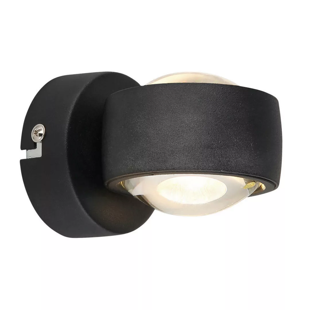 GLOBO LED-Wandleuchte schwarz Metall B/H: ca. 7,5x7 cm günstig online kaufen