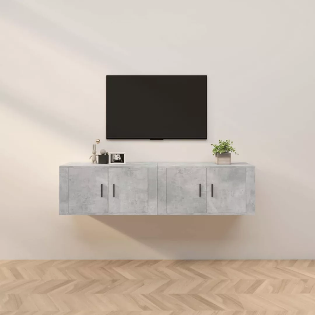 Vidaxl Tv-wandschränke 2 Stk. Betongrau 80x34,5x40 Cm günstig online kaufen