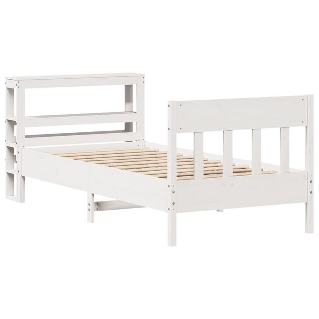 vidaXL Bett Massivholzbett ohne Matratze Weiß 75x190 cm Kiefernholz günstig online kaufen