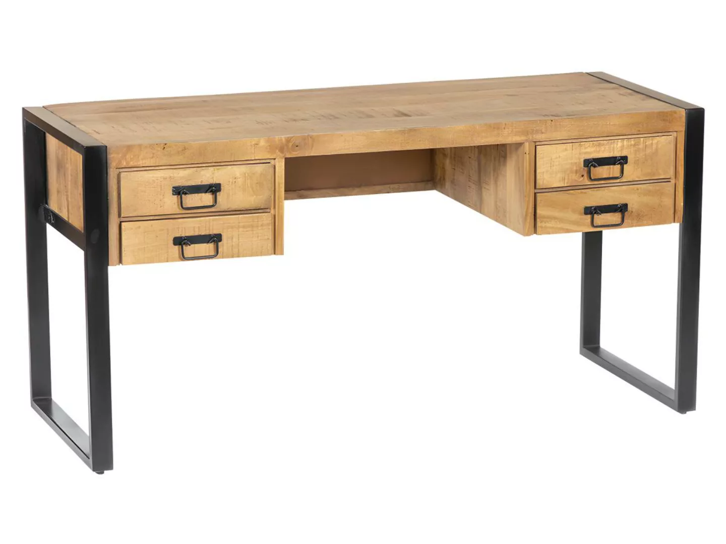 Schreibtisch mit 4 Schubladen - Mangoholz & Metall - HARLEM günstig online kaufen