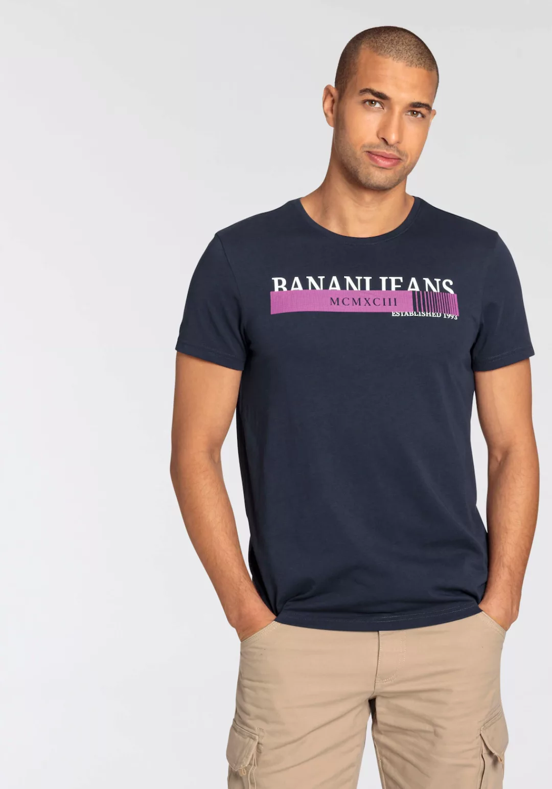 Bruno Banani T-Shirt, mit neonfarbenen Print günstig online kaufen