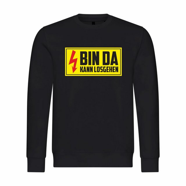 deinshirt Rundhalspullover Herren Sweatshirt Bin da kann losgehen Mit Print günstig online kaufen