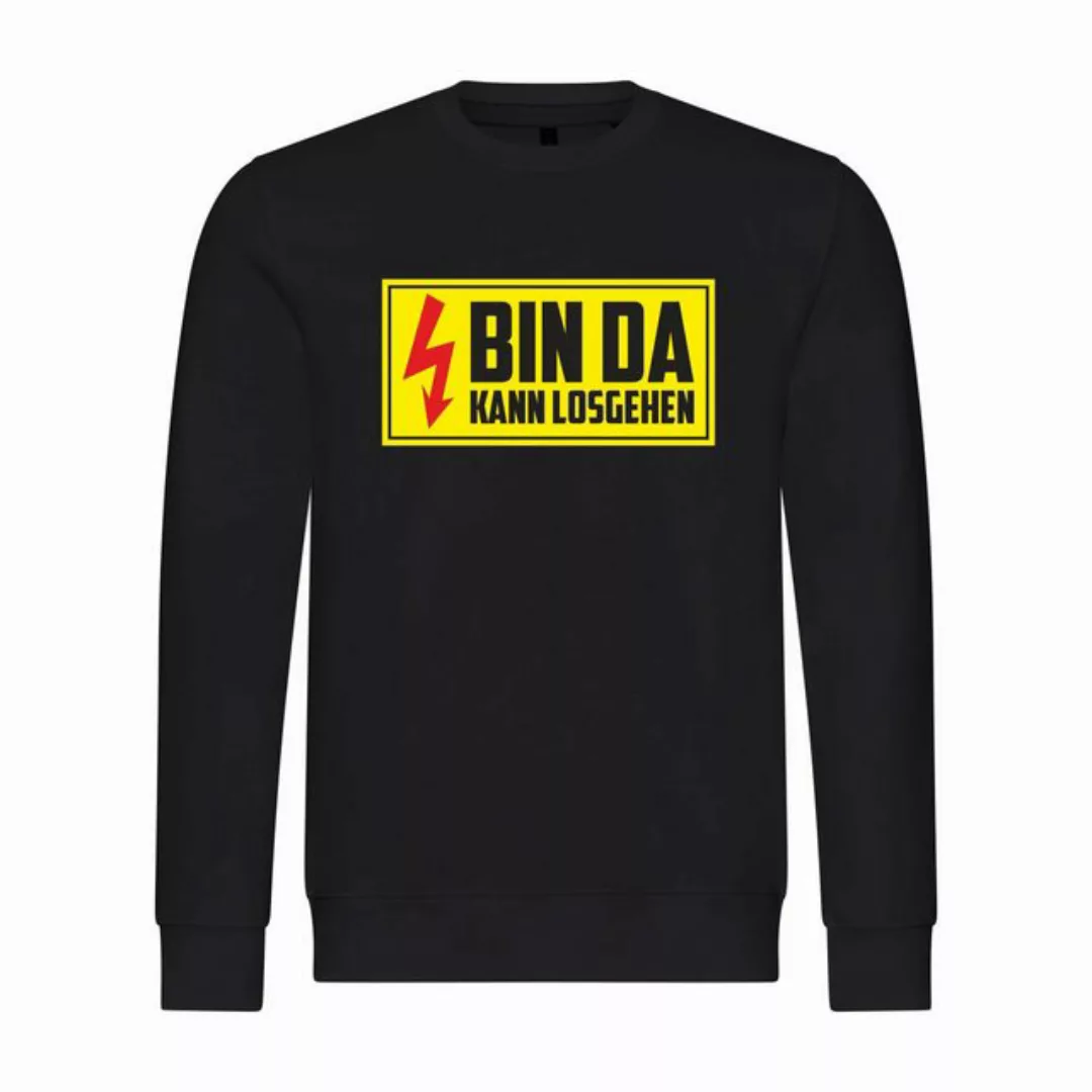 deinshirt Rundhalspullover Herren Pullover Bin da kann losgehen Mit Print M günstig online kaufen