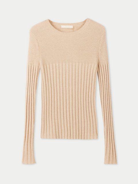 GOBI Cashmere Rundhalspullover Rundhalspullover aus Kaschmir mit Rippenstri günstig online kaufen