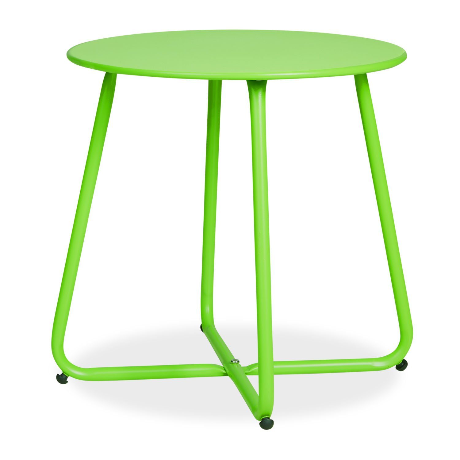 Homestyle4u Beistelltisch Gartentisch Rund Metall Balkontisch günstig online kaufen