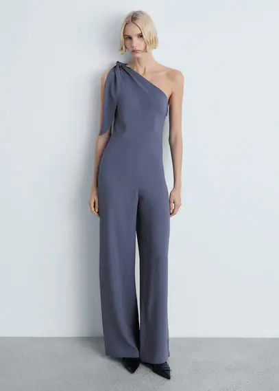 Asymmetrischer Satin-Jumpsuit günstig online kaufen