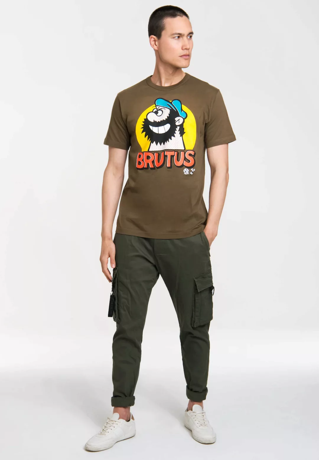 LOGOSHIRT T-Shirt "Popeye - Brutus Popart", mit kultigem Brutus-Frontprint günstig online kaufen