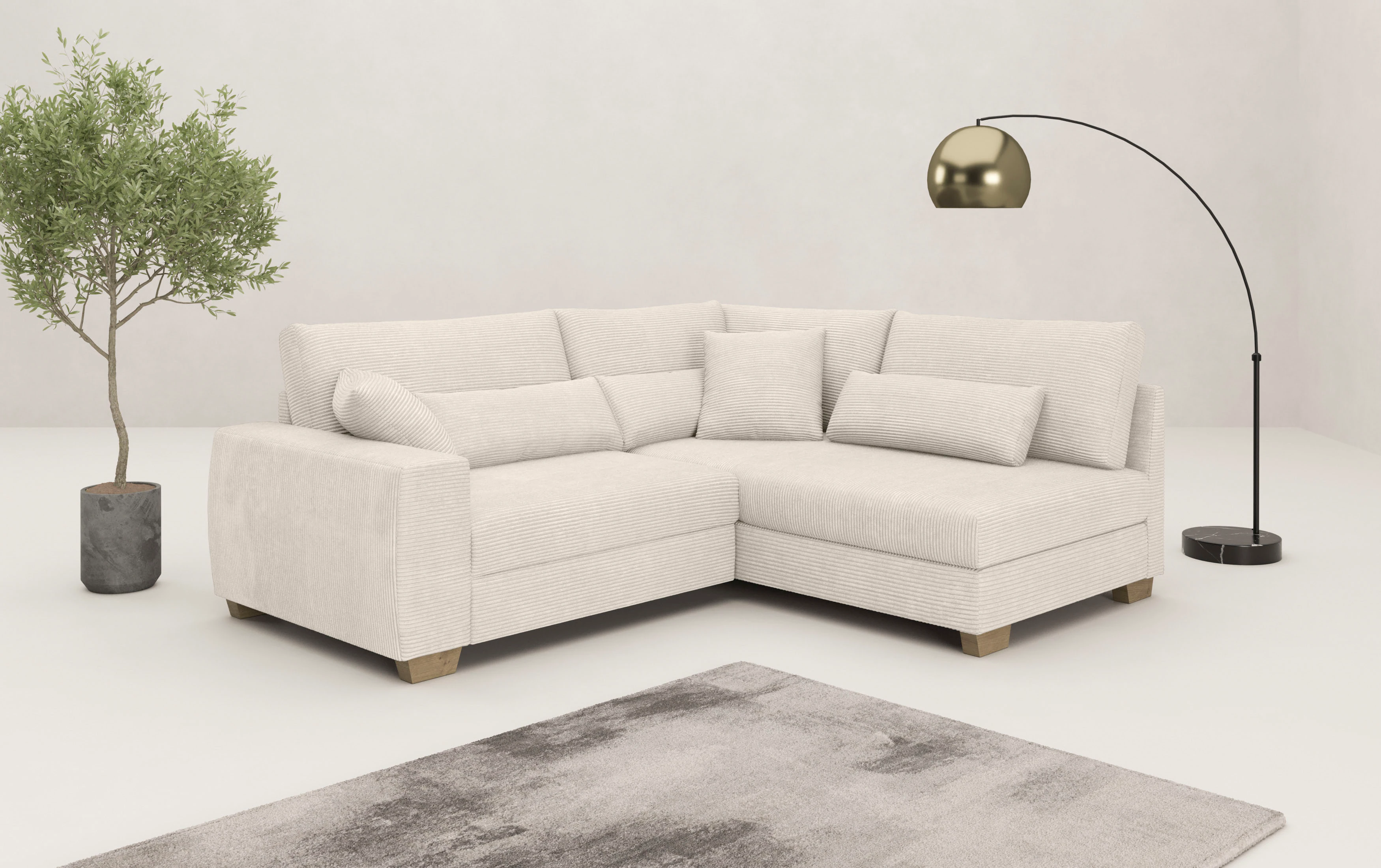 Mr. Couch Ecksofa "Helena L-Form, bis 140 kg belastbar", mit Taschenfederke günstig online kaufen