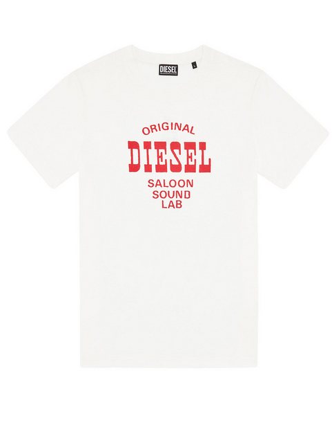 Diesel Rundhalsshirt Slim Fit - Weiß - T-DIEGOR-E12 141 günstig online kaufen