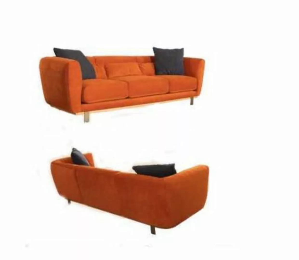 JVmoebel 4-Sitzer Oranger Viersitzer Designer Wohnzimmer Sofa Luxus Sitzmöb günstig online kaufen