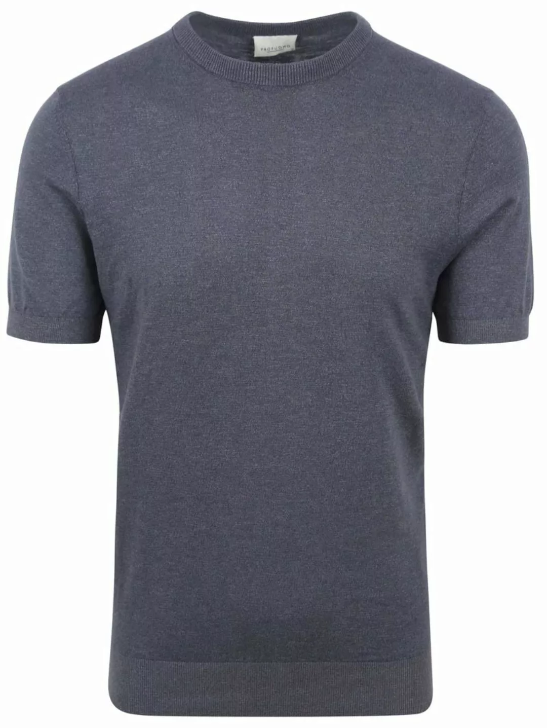 Profuomo T-Shirt Leinen Blau - Größe XL günstig online kaufen