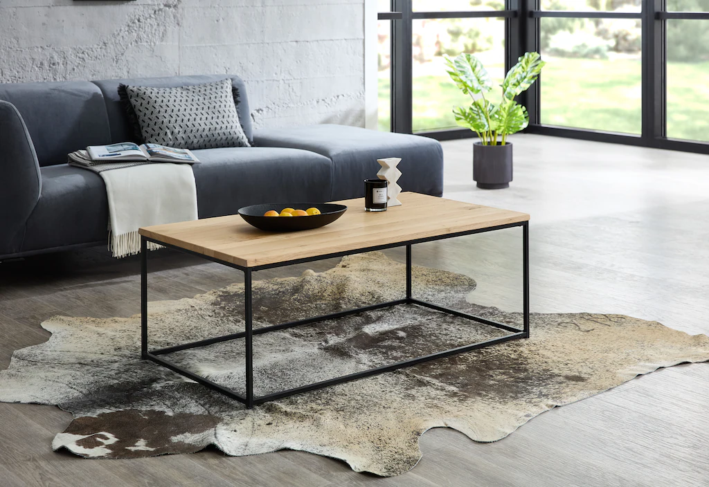 Stolkom Couchtisch "Thor Wohnzimmertisch Massivholz im Industrial Style BxH günstig online kaufen