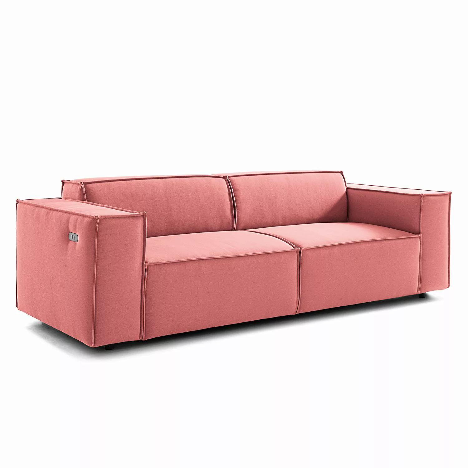 home24 Sofa Kinx 2,5-Sitzer Koralle Strukturstoff 223x70x96 cm (BxHxT) Mode günstig online kaufen