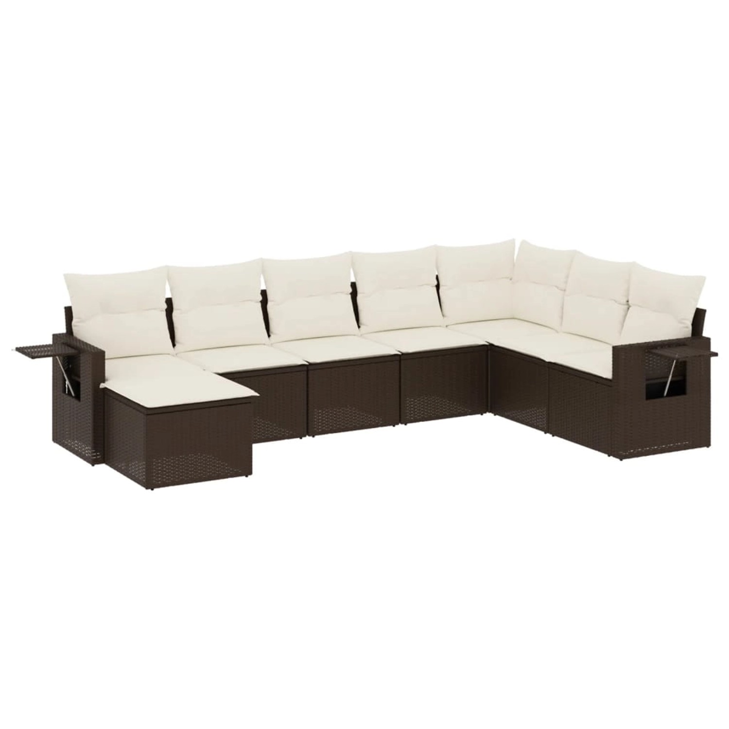 vidaXL 9-Tlg Garten-Sofagarnitur mit Kissen Braun Poly Rattan 3220572 günstig online kaufen