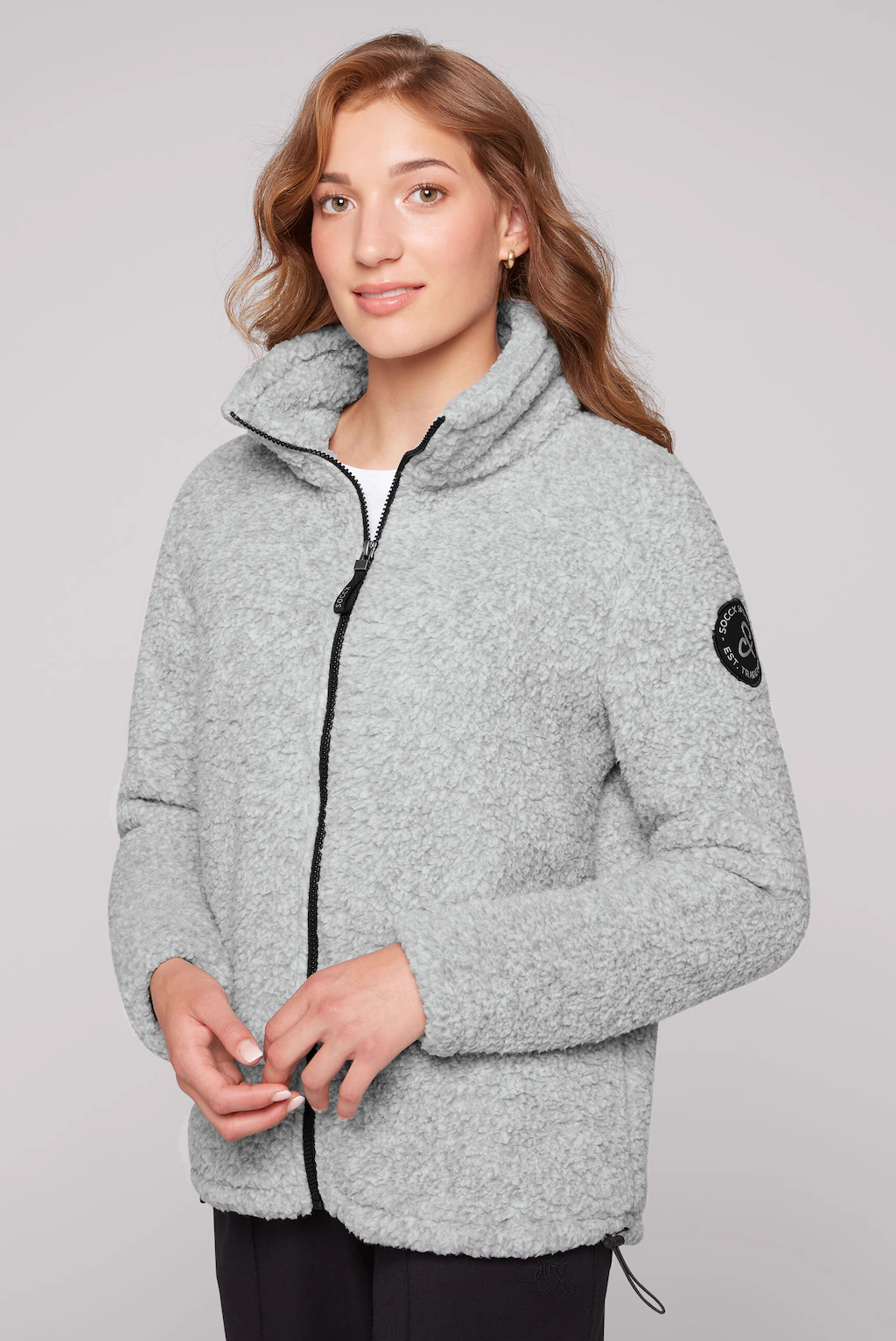 SOCCX Sweatjacke, mit verstellbarem Gummizug im Saum günstig online kaufen