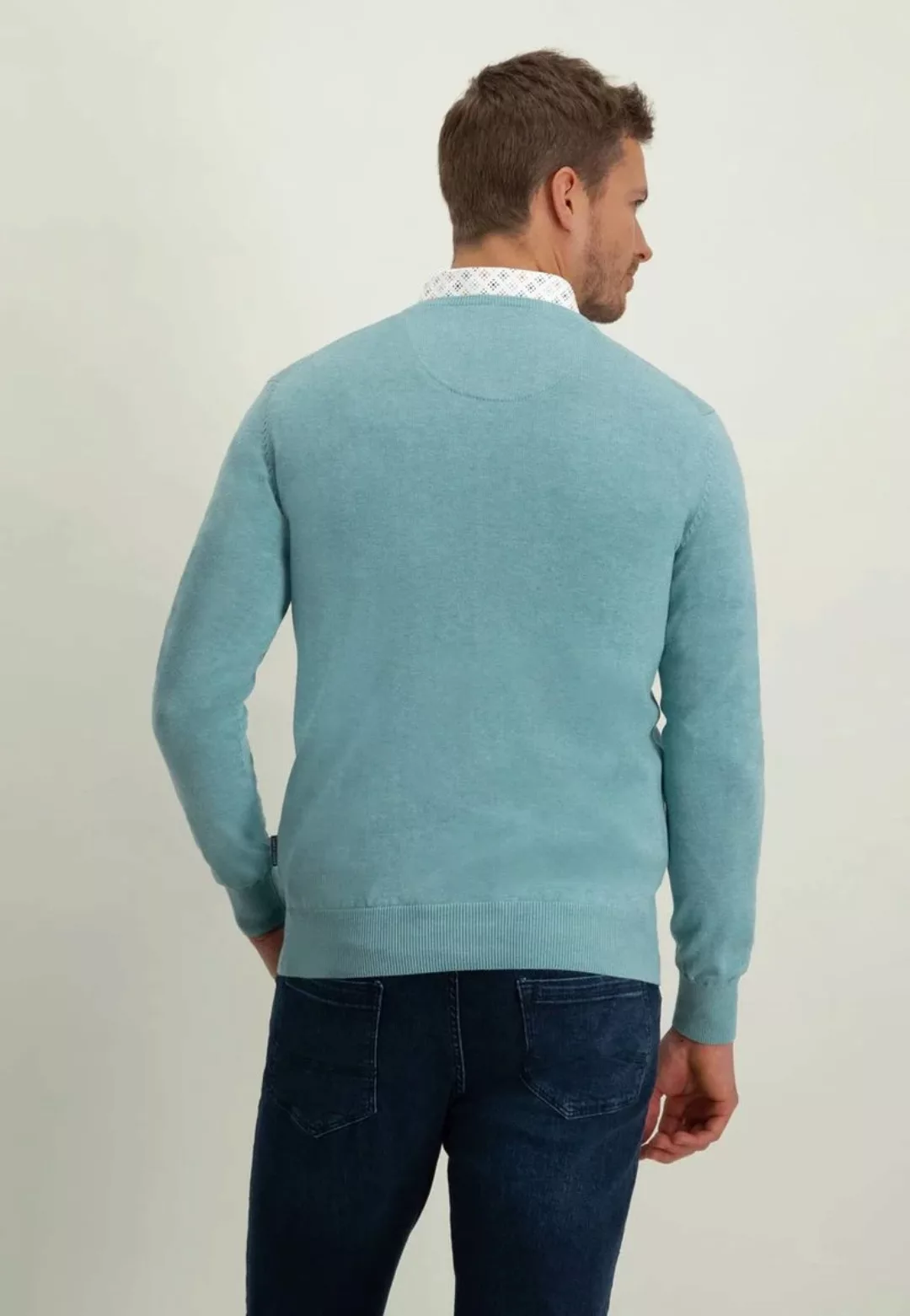 State Of Art Pullover mit V-Ausschnitt Himmelblau - Größe M günstig online kaufen