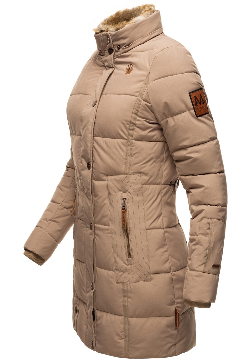 Marikoo Wintermantel "Lieblings Jacke", stylischer Winter Steppmantel m. Ku günstig online kaufen