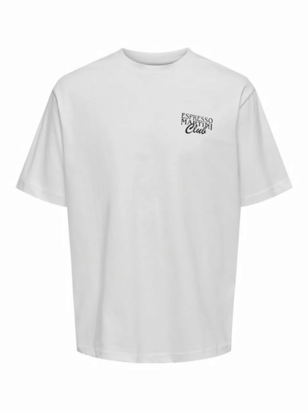 ONLY & SONS T-Shirt T-Shirt Locker Geschnitten Rundhals Kurzarm 7783 in Wei günstig online kaufen