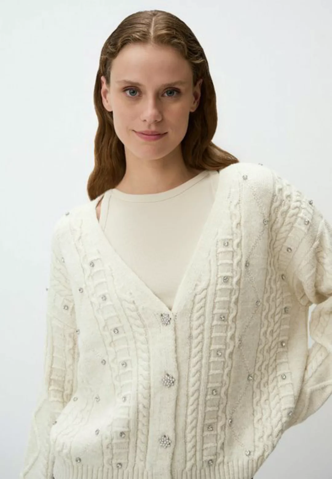 Jimmy Key Cardigan V-Ausschnitt Langärmlig Cardigan günstig online kaufen