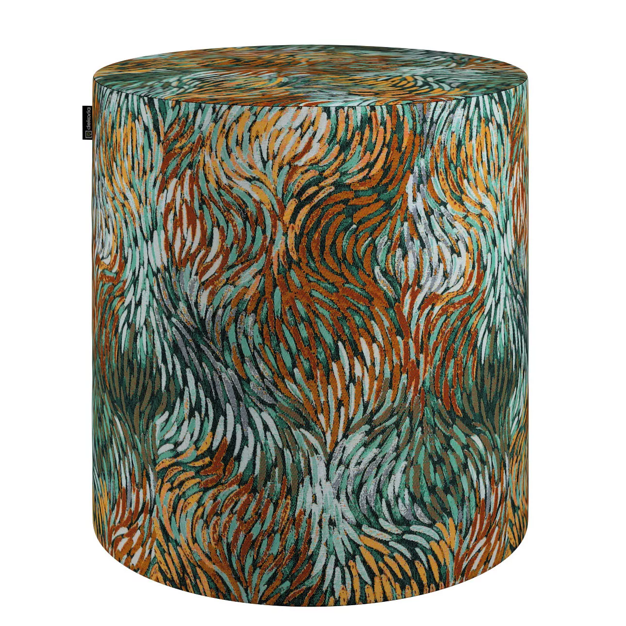 Pouf Barrel, grün- orange, ø40 cm x 40 cm, Intenso Premium (144-31) günstig online kaufen