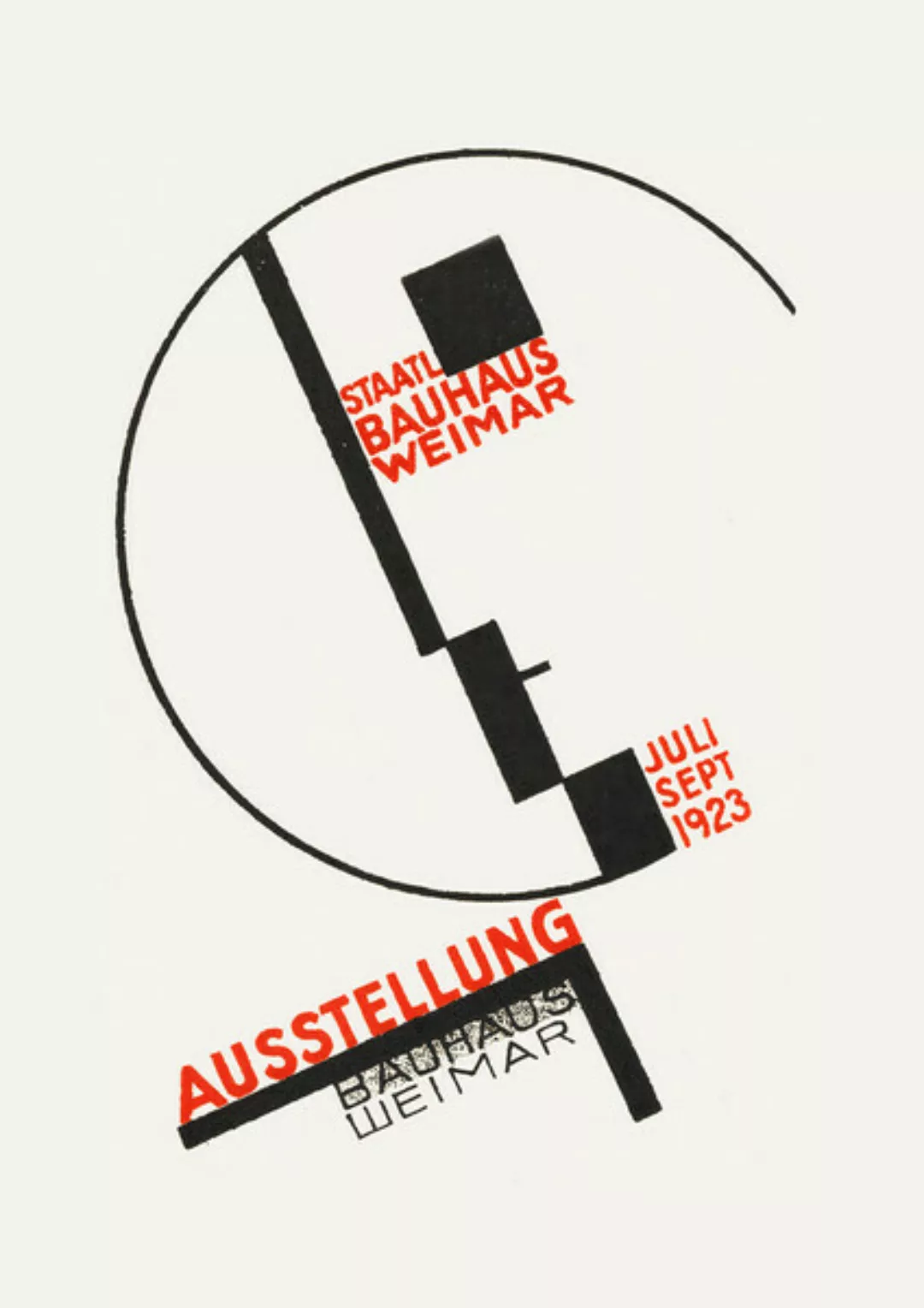 Poster / Leinwandbild - Bauhaus Austellung Weimar 1923 (Sepia) günstig online kaufen