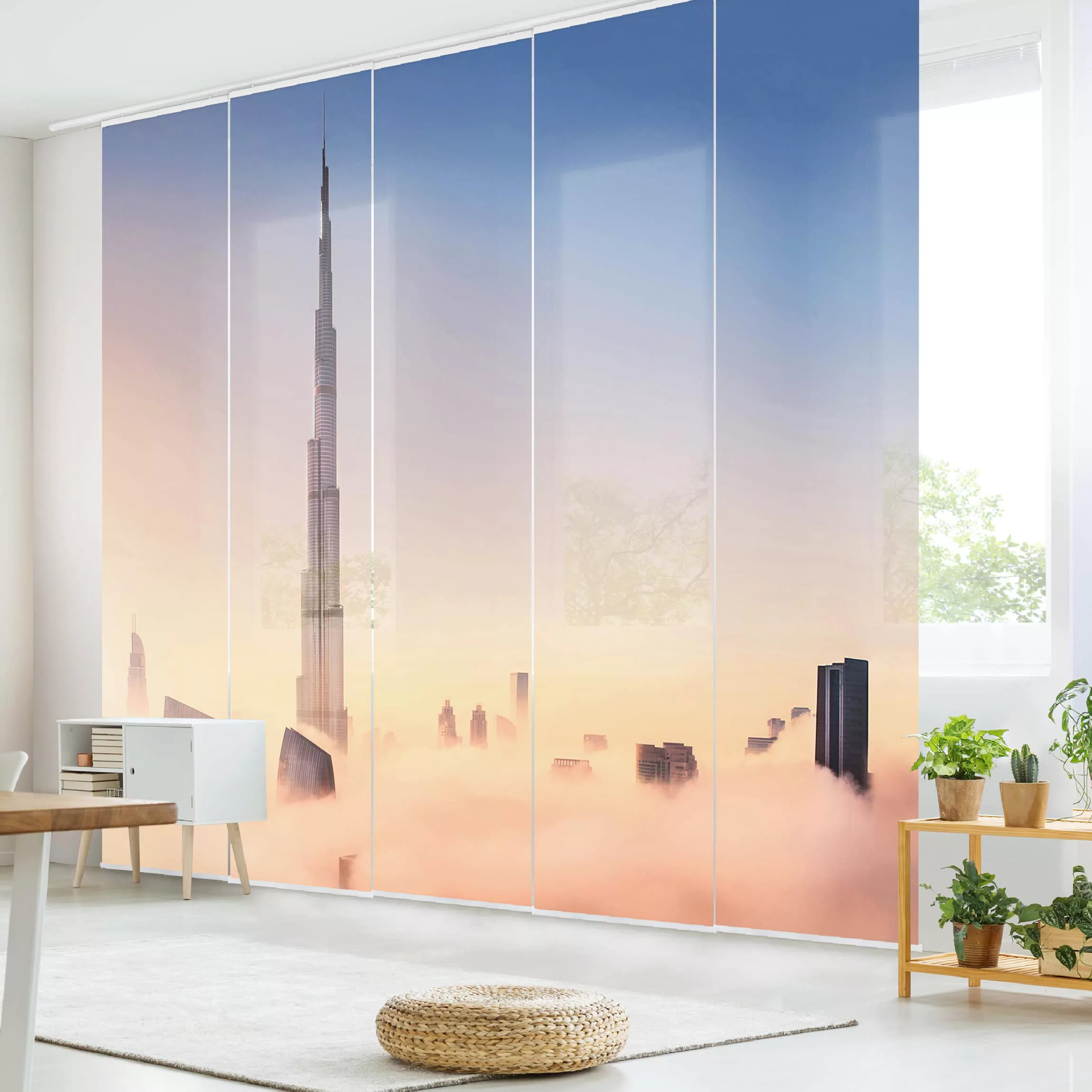 Schiebegardinen Set Architektur & Skyline Himmlische Skyline von Dubai günstig online kaufen