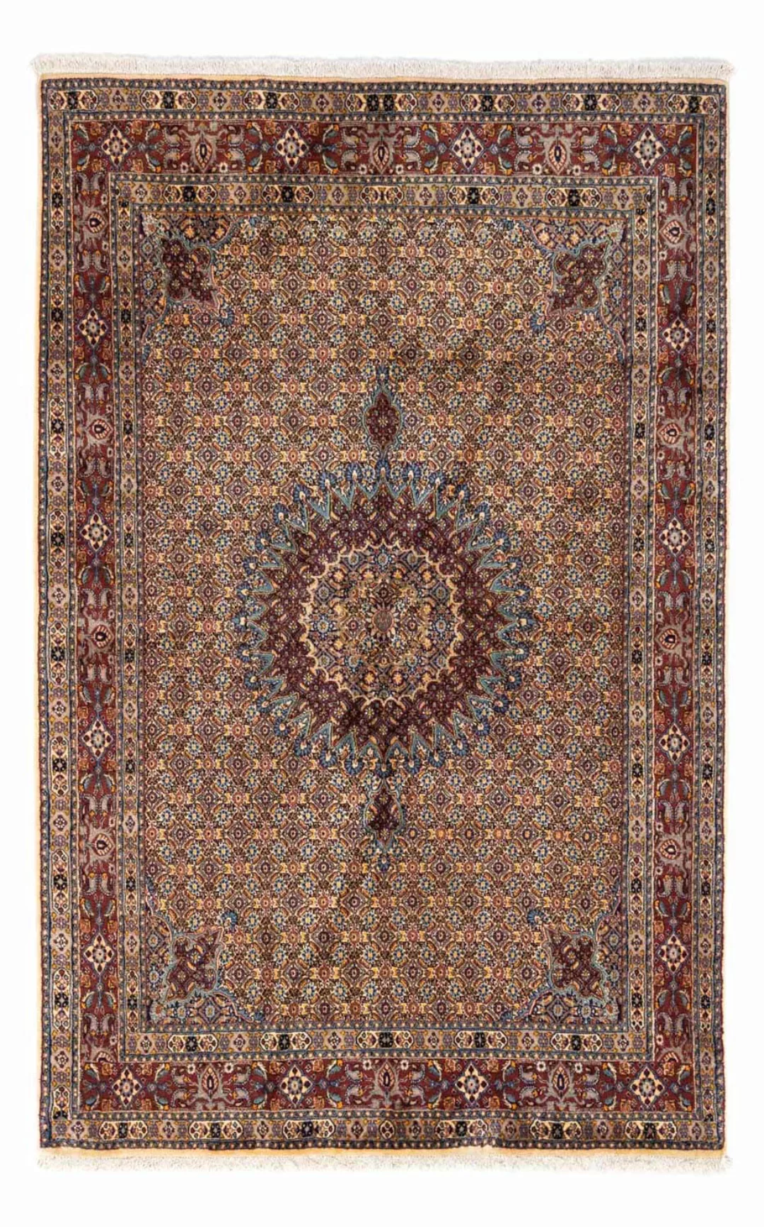 morgenland Wollteppich »Moud Stark Gemustert Beige 200 x 147 cm«, rechtecki günstig online kaufen