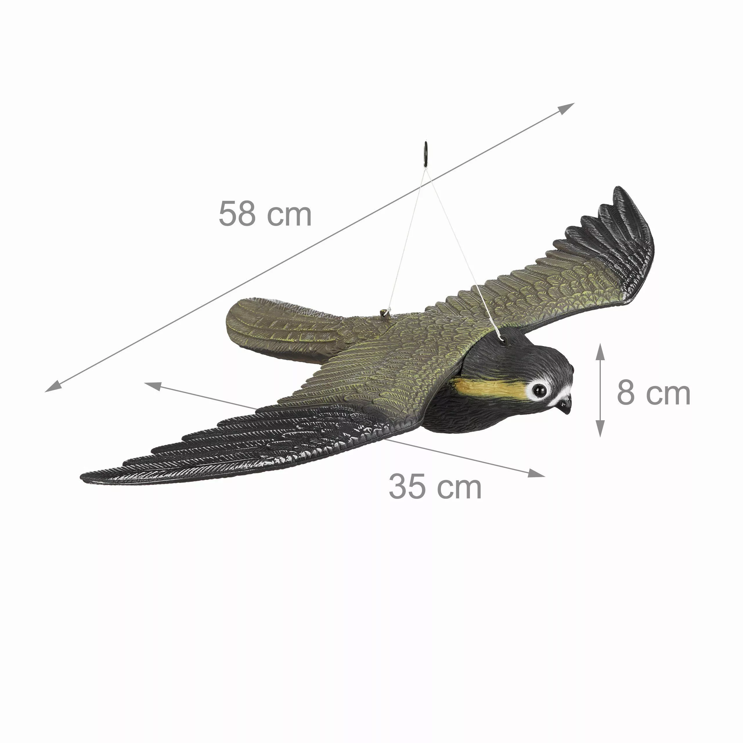 relaxdays Gartenfigur 2 x Raubvogel Attrappe günstig online kaufen