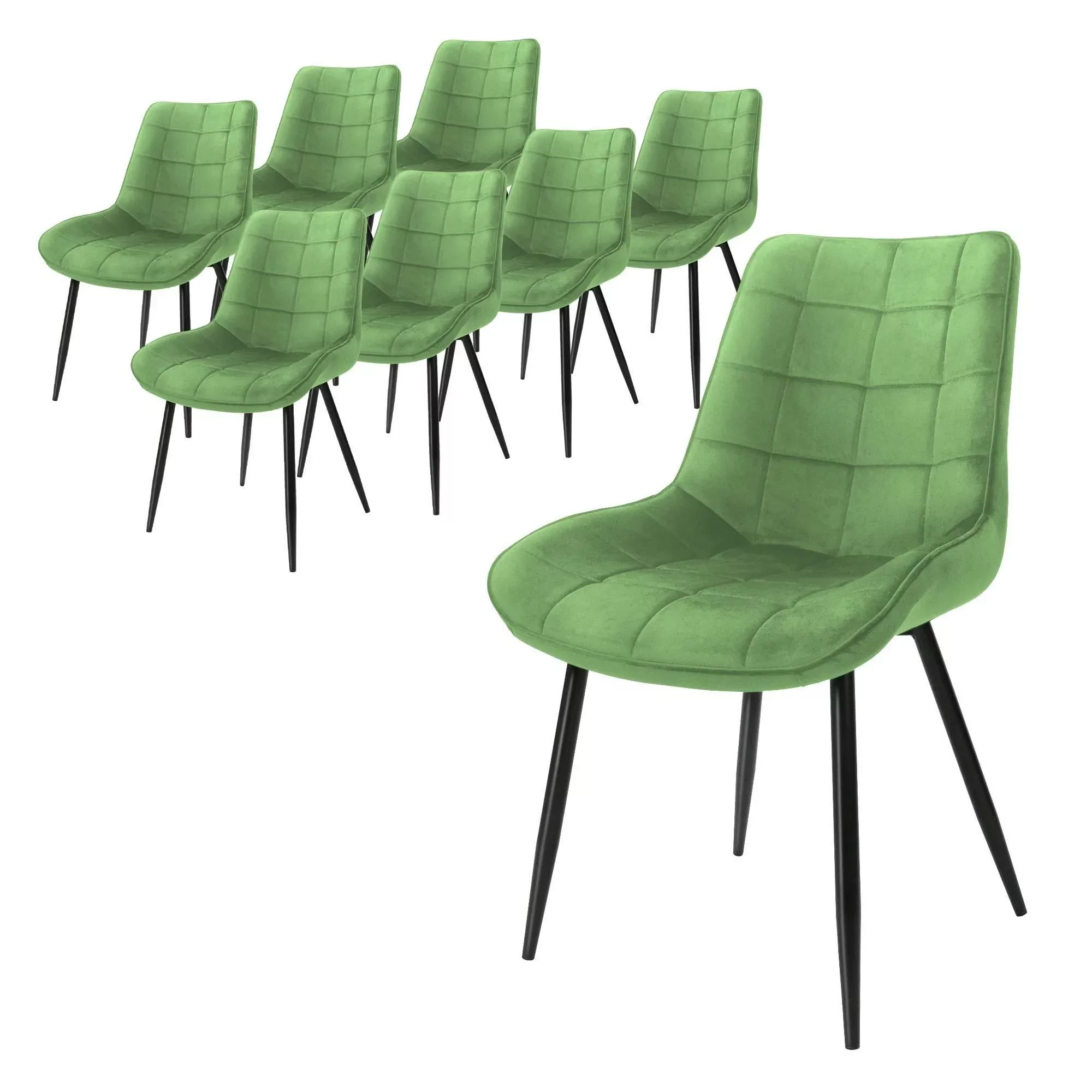 ML-Design | 8er-Set Esszimmerstühle Bea Samt günstig online kaufen