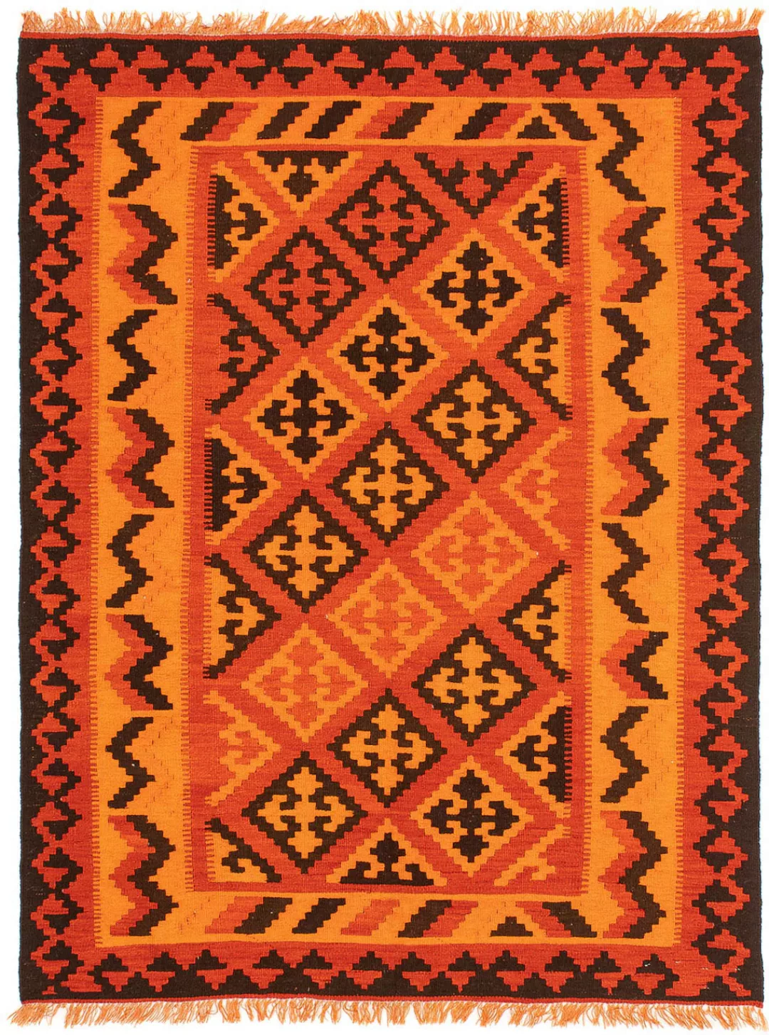 morgenland Wollteppich »Kelim - Oriental - 194 x 150 cm - hellrot«, rechtec günstig online kaufen