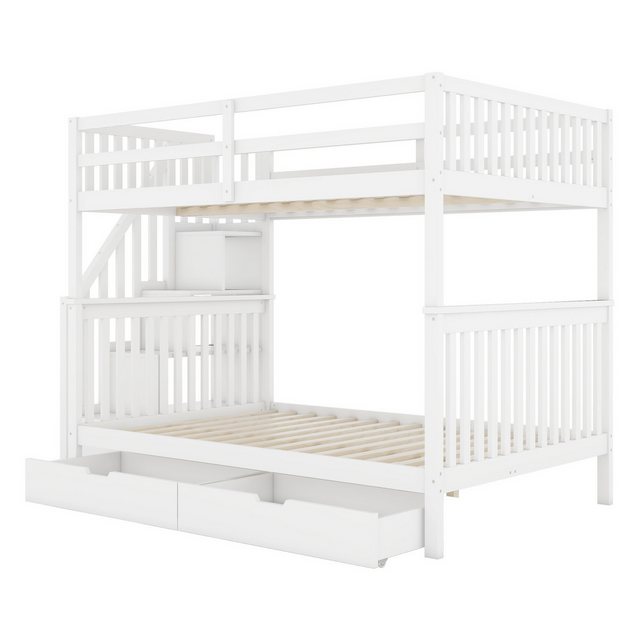 Gotagee Kinderbett Kinderbett Treppenregal ausgestattet mit 2 Schubladen We günstig online kaufen