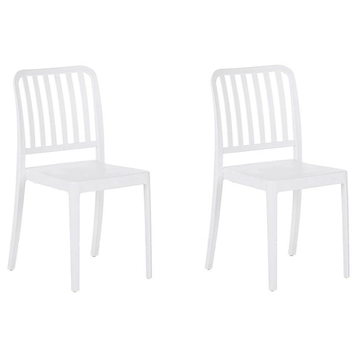 Beliani Gartenstuhl Weiss 47x42x82 günstig online kaufen
