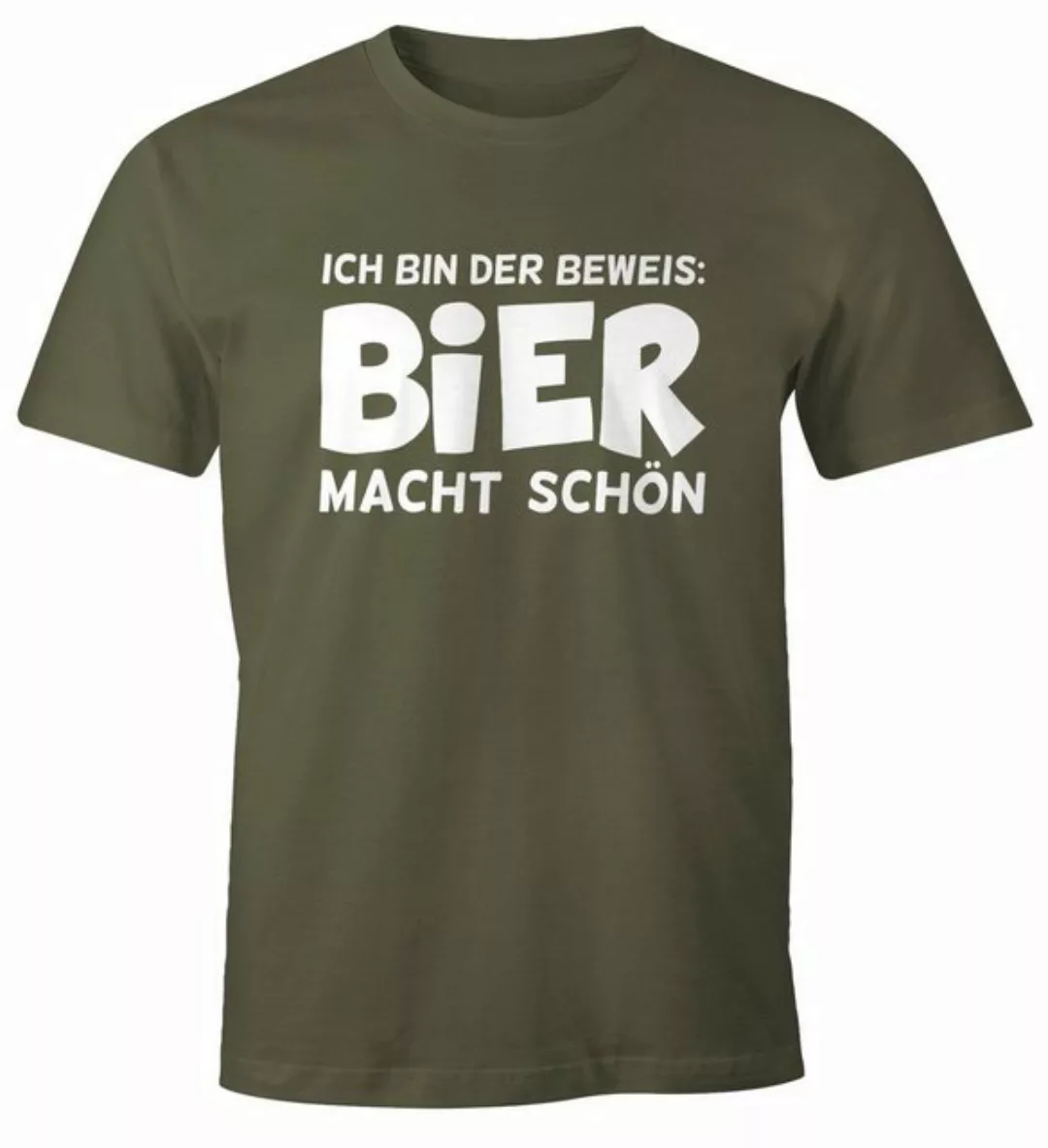 MoonWorks Print-Shirt Ich bin der Beweis Bier macht schön Herren T-Shirt Tr günstig online kaufen