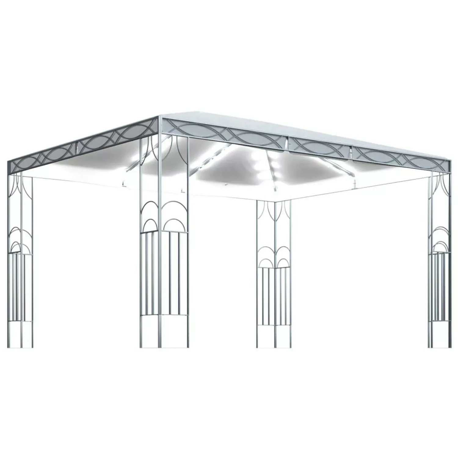 Pavillon Mit Lichterketten 400x300 Cm Creme günstig online kaufen