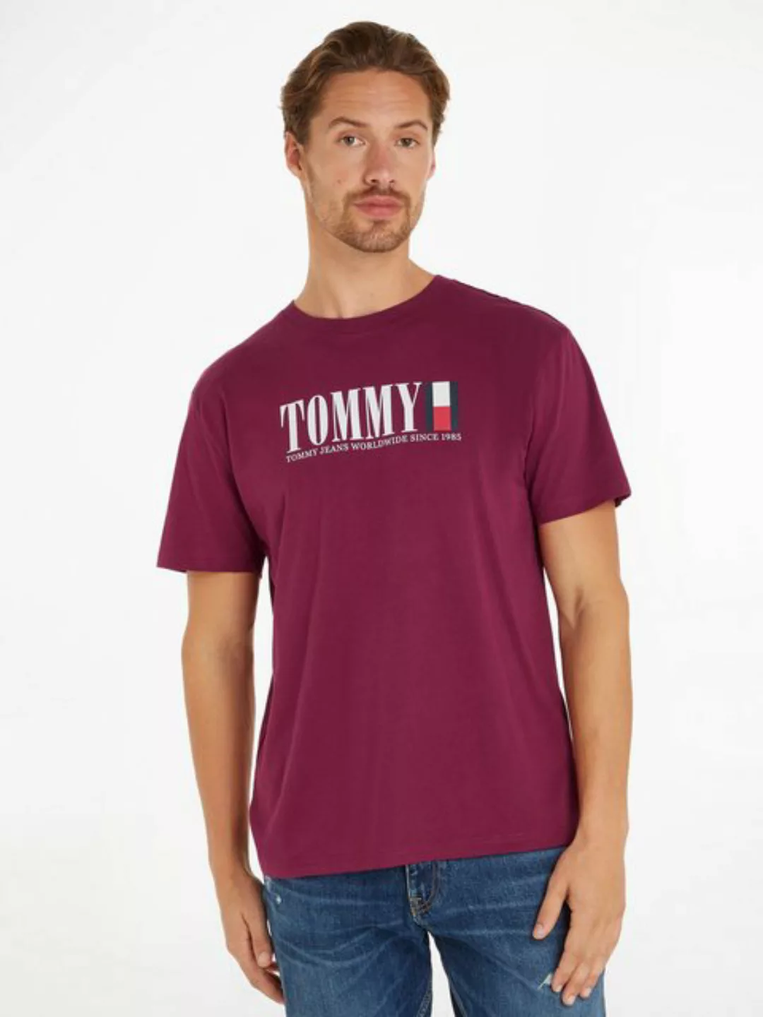 Tommy Jeans T-Shirt "TJM REG TOMMY DNA FLAG TEE EXT", mit Logoprint günstig online kaufen