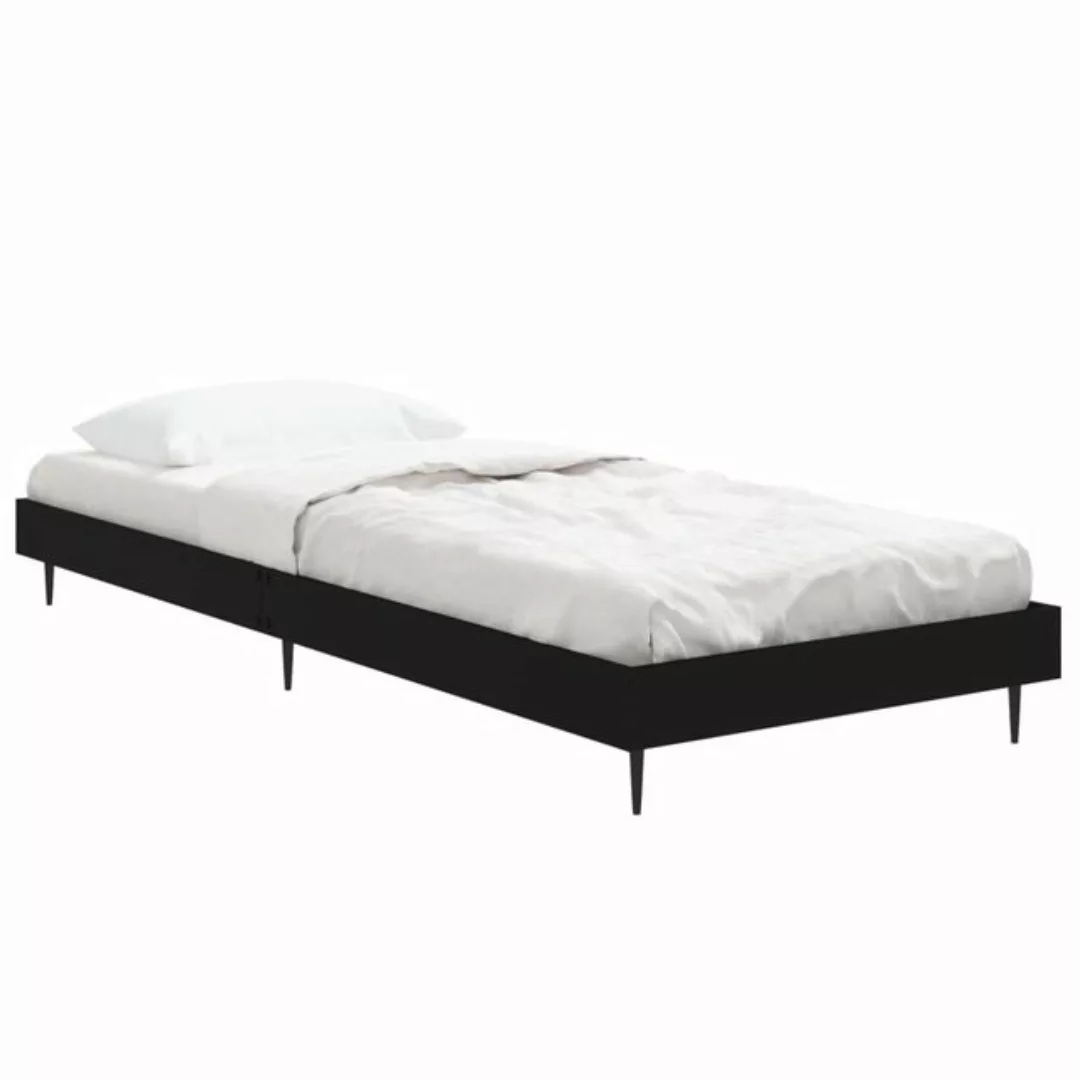 furnicato Bettgestell Schwarz 75x190 cm Holzwerkstoff (1-tlg) günstig online kaufen