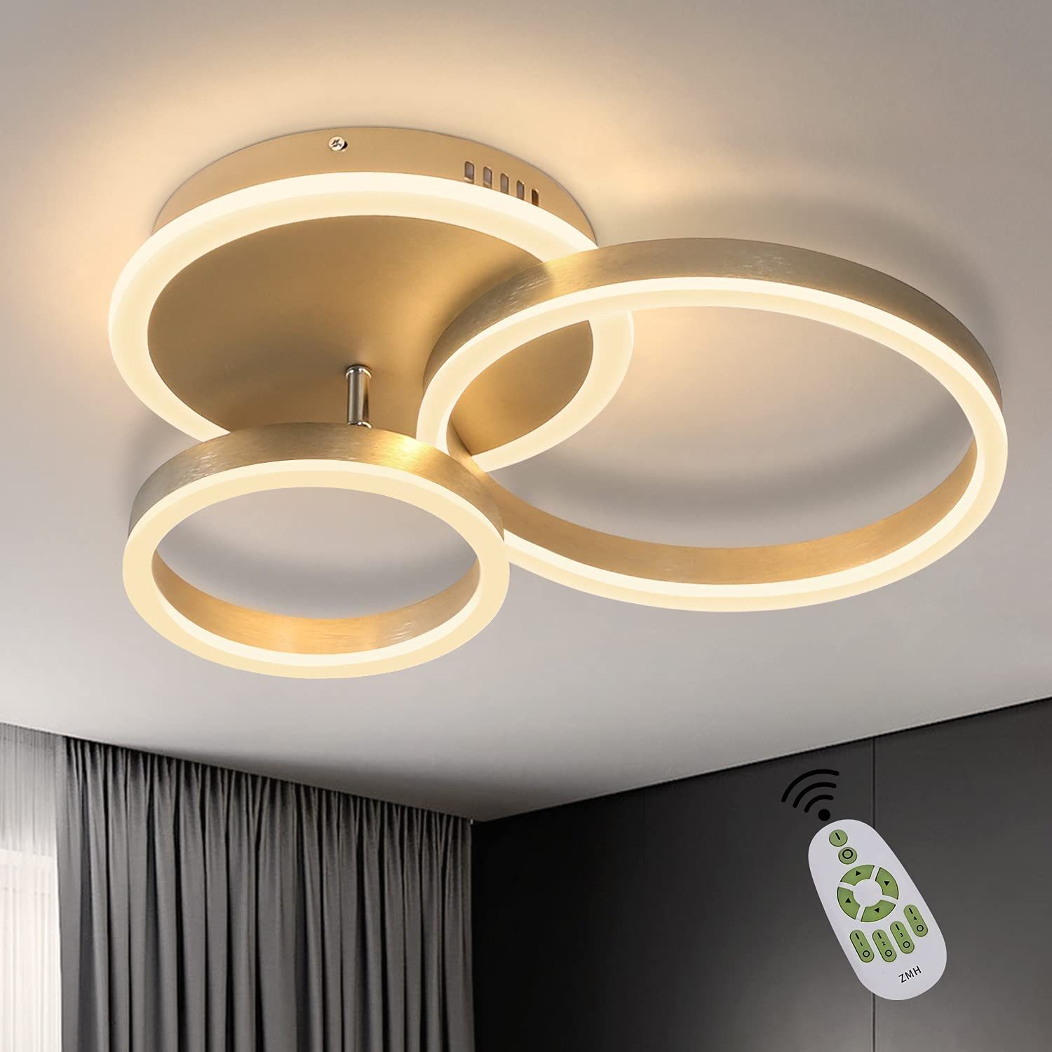 Nettlife LED Deckenleuchte Wohnzimmer Dimmbar 3 günstig online kaufen