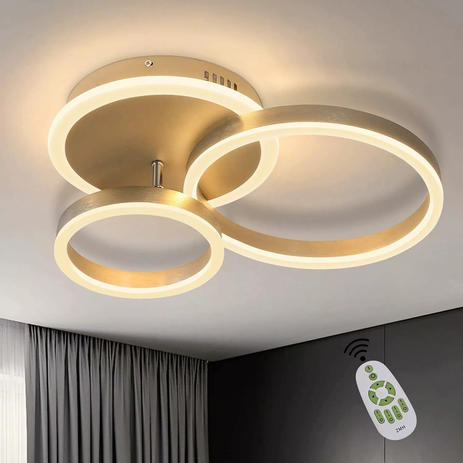 Nettlife LED Deckenleuchte Wohnzimmer Dimmbar 3 günstig online kaufen