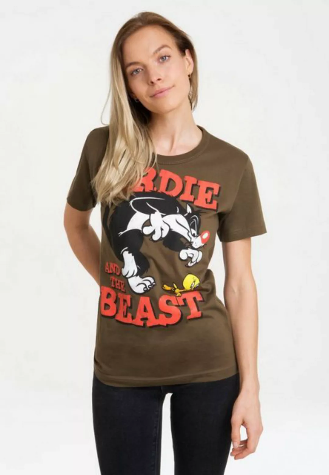 LOGOSHIRT T-Shirt "Looney Tunes – Sylvester & Tweety", mit lizenziertem Pri günstig online kaufen
