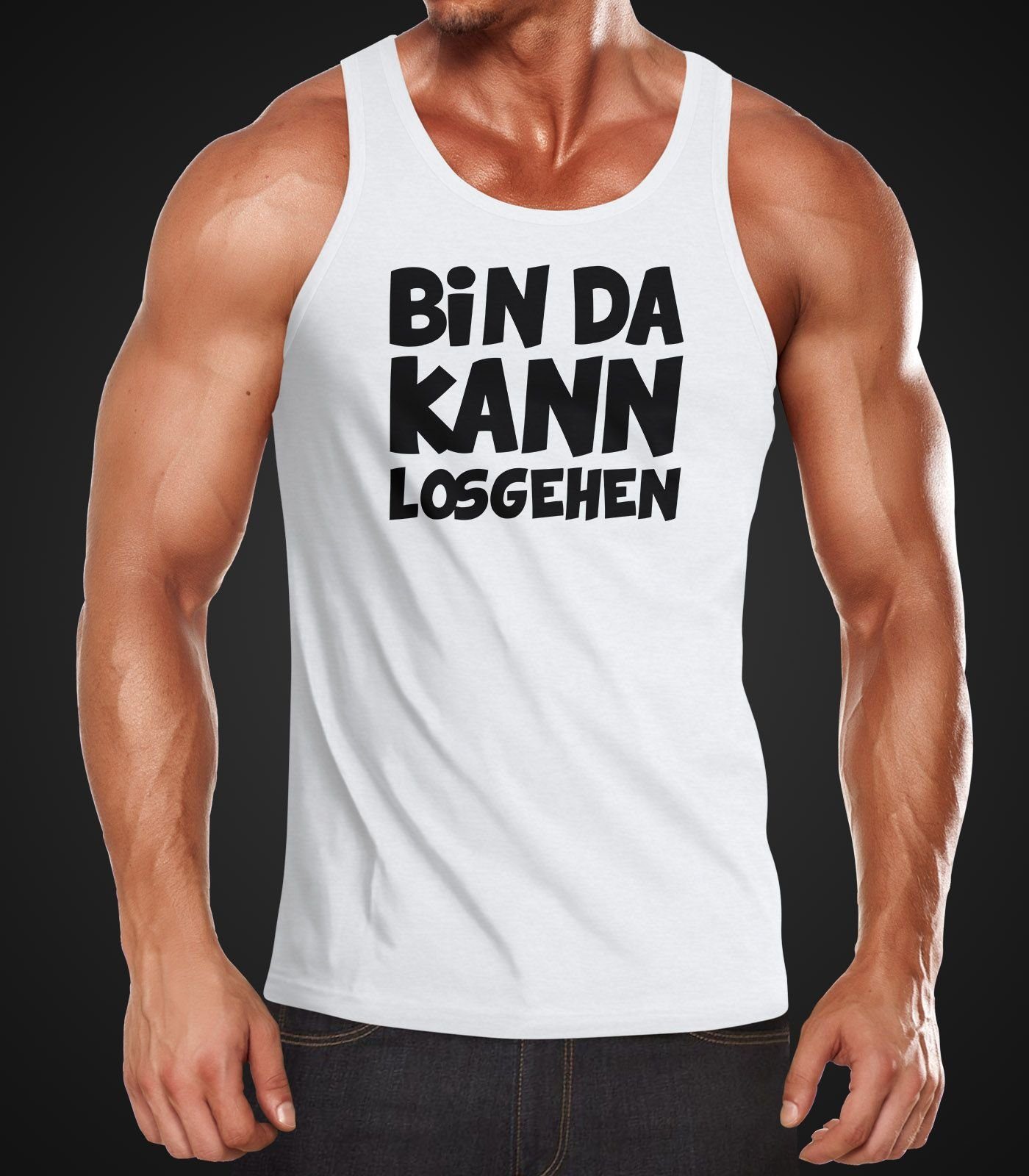 MoonWorks Tanktop Herren Tanktop Spruch Bin günstig online kaufen