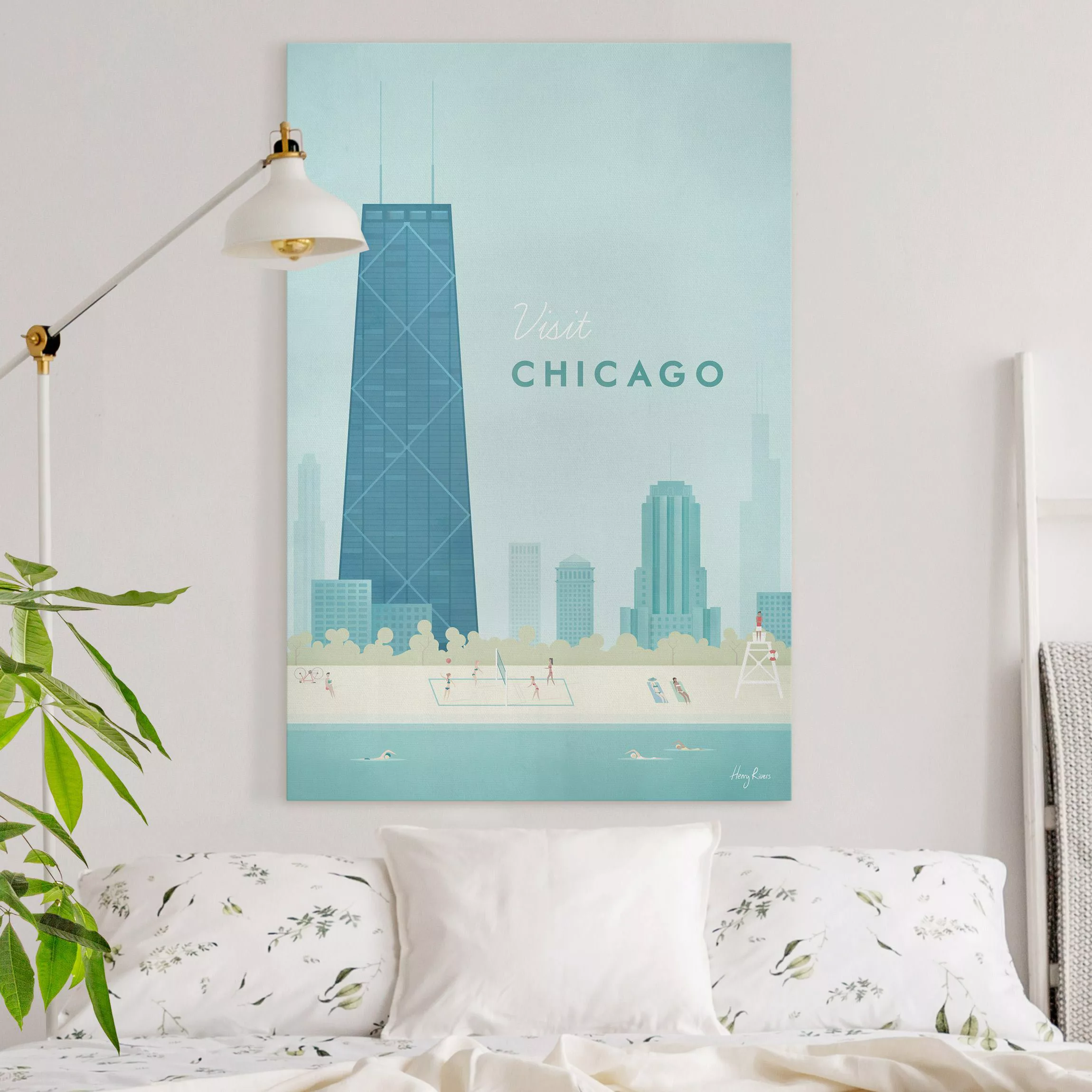 Leinwandbild Reiseposter - Chicago günstig online kaufen