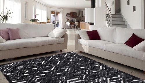 my home Lederteppich »Faris«, rechteckig, 8 mm Höhe, echtes Leder, robuster günstig online kaufen