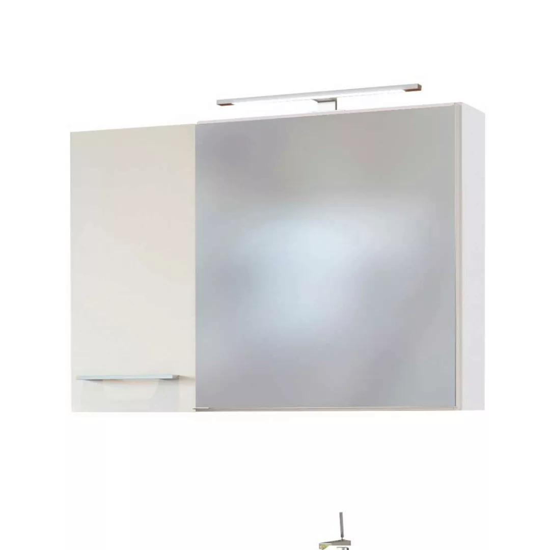 Badmöbel Set mit Waschtischkommode LED Beleuchtung (dreiteilig) günstig online kaufen
