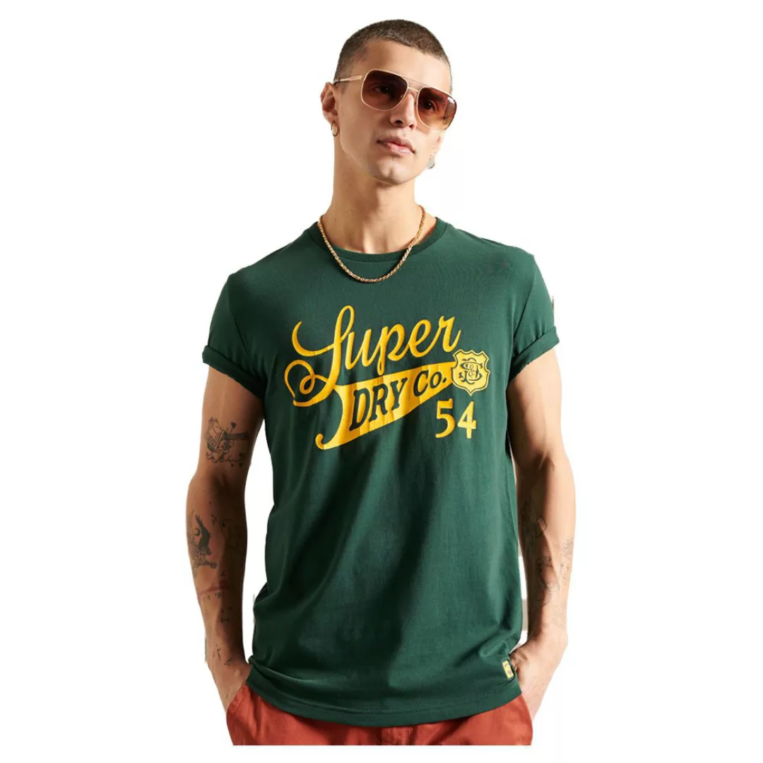 Superdry Collegiate Graphic 185 Kurzarm T-shirt XL Enamel Green günstig online kaufen
