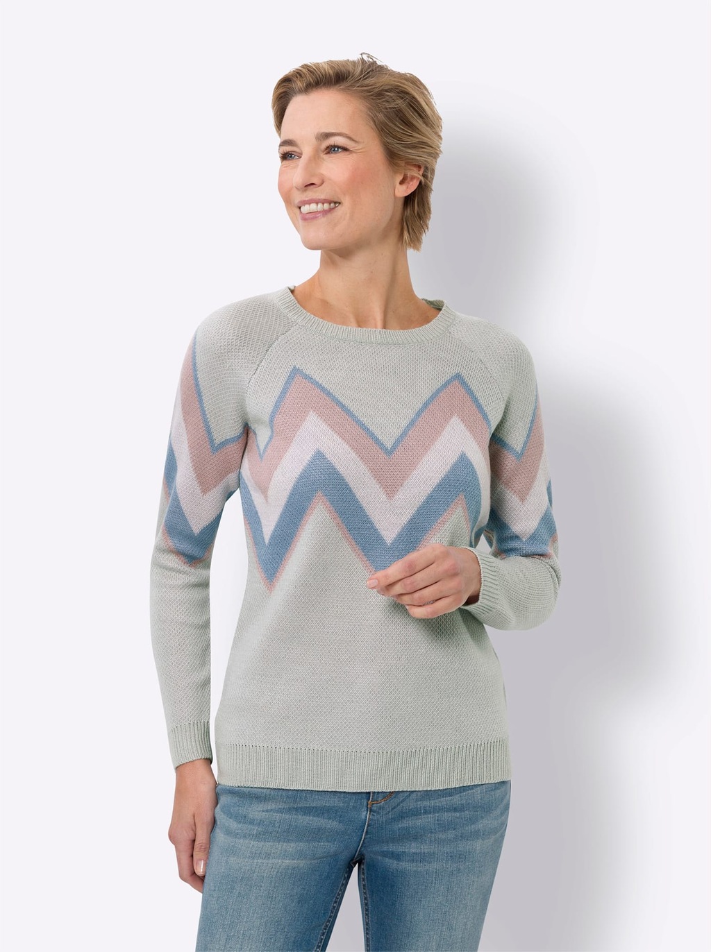 Classic Basics Jacquardpullover "Langarm-Pullover" günstig online kaufen